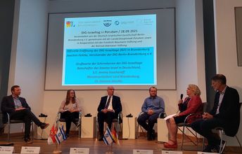Podiumssitzung auf der Israelwoche der DIG Berlin-Brandenburg