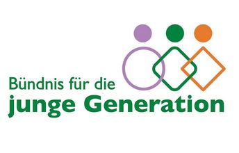Logo mit Schriftzug: Bündnis für die junge Generation