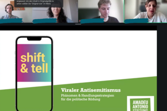 Screenshot von einem Online-Vortrag