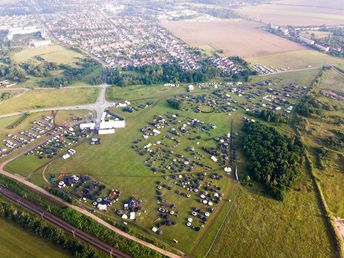 Das VCP Bundeslager in Witenberg "von oben". (Foto © Fabian Wisner) Das VCP Bundeslager in Witenberg "von oben".