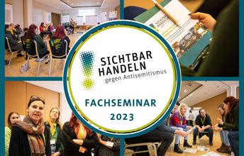 Fotocollage mit Arbeitssituationen während Fachseminar "Deutsch-Israelischer Jugendaustausch als Wirkungsfeld gegen Antisemitismus"