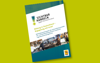 Cover der Methodensammlung für die antisemitismussensible Vor- und Nachbereitung deutsch-israelischer Jugendaustauschprogramme (ConAct)