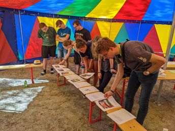 Workshop von "Sichtbar Handeln!" zur Geschichte von Antisemitismus in Deutschland auf dem "Team Spirit Camp" Wittenberg