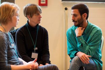 Teilnehmende in der Diskussion beim Workshop „Education for Inclusion“