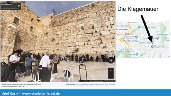 Grafik zu digitaler Reise von Uriel Kashi - Bild der Klagemauer