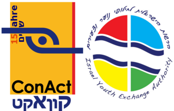 Logo 15 Jahre ConAct und Logo der Israel Youth Exchange Authority