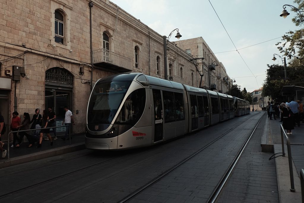Bild von der Tram in Jerusalem