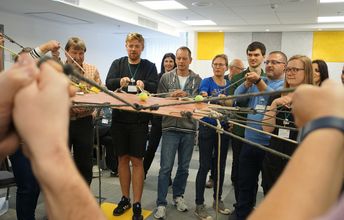 Teilnehmende beim 1. Teil des New Con-T-Acts Match-Making-Seminars