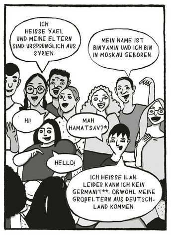 Mehr als zwei Seiten Comic - Grafik aus der Schule