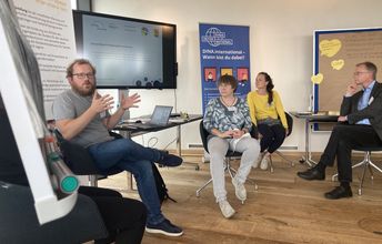 Niclas auf dem Info- und Vernetzungstag