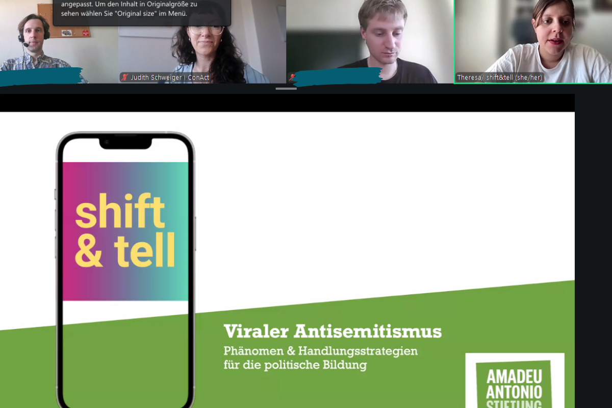 Screenshot von einem Online-Vortrag
