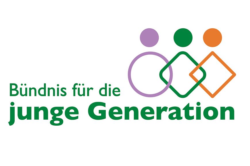 Logo mit Schriftzug: B&uuml;ndnis f&uuml;r die junge Generation